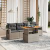 vidaXL Garden Sofa Set Grey PE Rattan Large Modular Garden Sofa Set