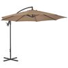 vidaXL Cantilever Garden Parasol Taupe Polyester, Steel Large
