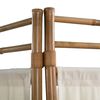 vidaXL Folding 4-Panel Room Divider Bamboo and Canvas 63"