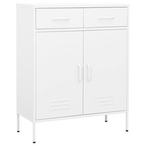 vidaXL Storage Cabinet White 31.5"x13.8"x40" Steel