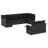 vidaXL Garden Sofa Set Black PE rattan, powder-coated steel 6-Seater