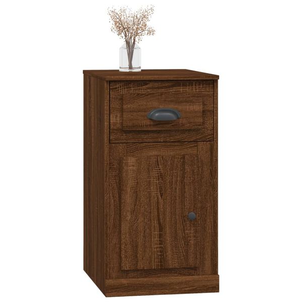 vidaXL Side Cabinet Brown Oak Engineered Wood Medium Side Cabinet
