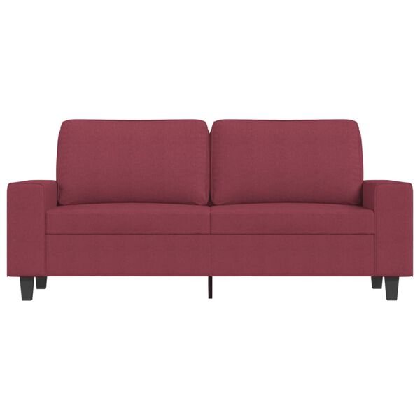 vidaXL 2-seater Sofa Wine Red Fabric (100% polyester), metal, textilene