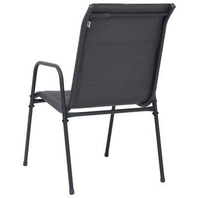 vidaXL Stackable Patio Chairs 6 pcs Steel and Textilene Anthracite