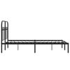 vidaXL Bed Frame Black Steel Full Bed Frame Rectangular Modern