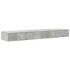vidaXL Bed Drawers with Drawer Concrete Grey 59.06 x 14.37 x 6.50 in