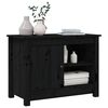 vidaXL TV Cabinet Black Solid pine wood Small TV Cabinet Rectangular