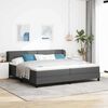 vidaXL Box Spring Bed with Mattress Dark grey 78.74 x 78.74 in Fabric