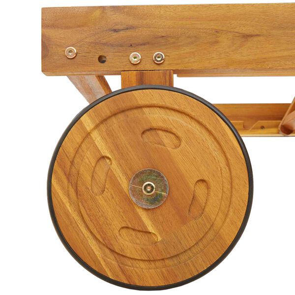 vidaXL Sun Lounger Reclining Brown 125 x 200 x 84cm Solid Acacia wood