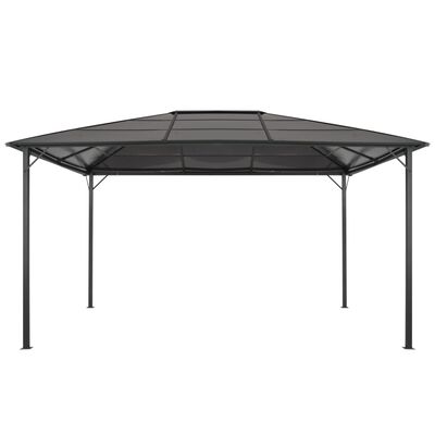 vidaXL Gazebo with Roof Aluminum 13.1'x9.8'x8.5' Black