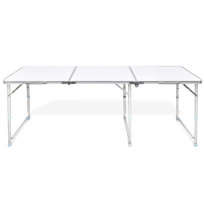Foldable Camping Table Height Adjustable Aluminum 70.9"x23.6"
