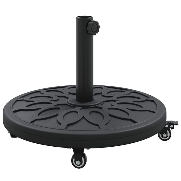 vidaXL Parasol Base Black &Oslash;38-48 mm Polyethylene, concrete, and iron