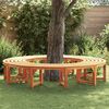 vidaXL Tree Bench 2 pcs Brown 160 x 160 x 45cm Solid Eucalyptus wood