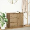 vidaXL Sideboard Artisan Oak Engineered Wood Medium Adjustable Armrests