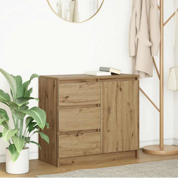 vidaXL Sideboard Artisan Oak Engineered Wood Medium Adjustable Armrests
