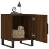 vidaXL Bedside Cabinet Brown Oak Engineered Wood, Iron Standard