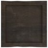 vidaXL Table Top Dark brown Solid oak wood 15.7 x 15.7 in Table Top