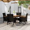 vidaXL Garden Bistro Set Black