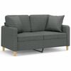 vidaXL 2-seater Sofa Dark Grey Fabric (100% polyester), metal, textilene