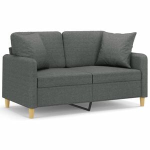 vidaXL 2-seater Sofa Dark Grey Fabric (100% polyester), metal, textilene