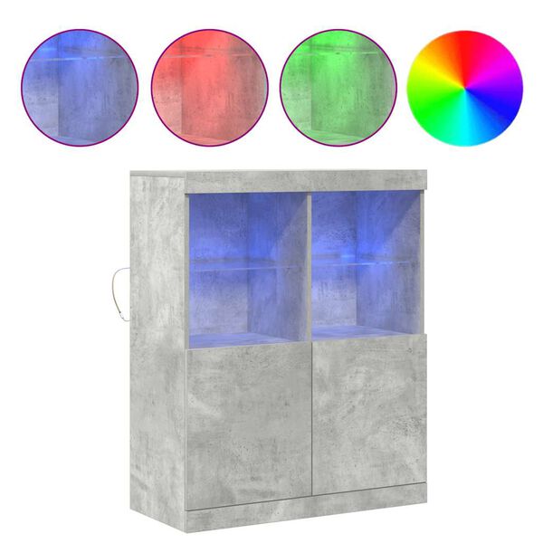 vidaXL Sideboard Concrete Grey Engineered Wood Medium Sideboard