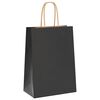 vidaXL Paper Bags 50 pcs with Handles Black 15x8x21 cm