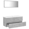 vidaXL Bathroom Furniture Set Concrete grey, White Engineered wood, Ceramic