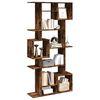vidaXL Book Cabinet Smoked Oak Engineered Wood Large Book Cabinet