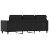 vidaXL 3-Seater Sofa Black 70.9" Faux Leather
