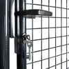 vidaXL Mesh Garden Gate Galvanised Steel 39.4x39.4" Grey