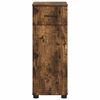 vidaXL Bathroom Cabinet with Door Smoked Oak 11.81 x 13.78 x 31.50 in