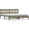 vidaXL Bed Frame Sonoma oak Steel, engineered wood King size Bed Frame