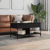 vidaXL Coffee Table Black Engineered wood and Metal Standard