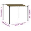 vidaXL Gazebo Set of 2 Taupe Steel and polyester Large Durable