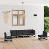 vidaXL Garden Lounge Set Grey Solid Pine Wood Standard Modular