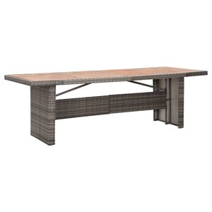 vidaXL Garden Table Grey and brown