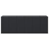 vidaXL Cushion Box Black PE Rattan, Powder-Coated Steel Large