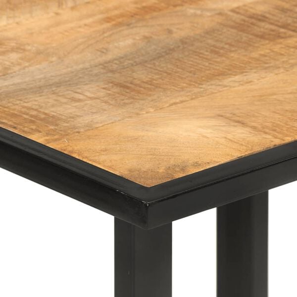 vidaXL Dining Table Natural Wood Solid mango wood 43.3x21.7x29.7 in
