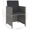 vidaXL Garden Dining Set Mixed Grey