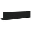 vidaXL Wall Shelf Black Engineered wood Medium Wall mounting