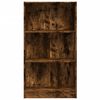 vidaXL Bookcase Smoked Oak Engineered Wood 23.6x9.4x42.9 in Bookcase