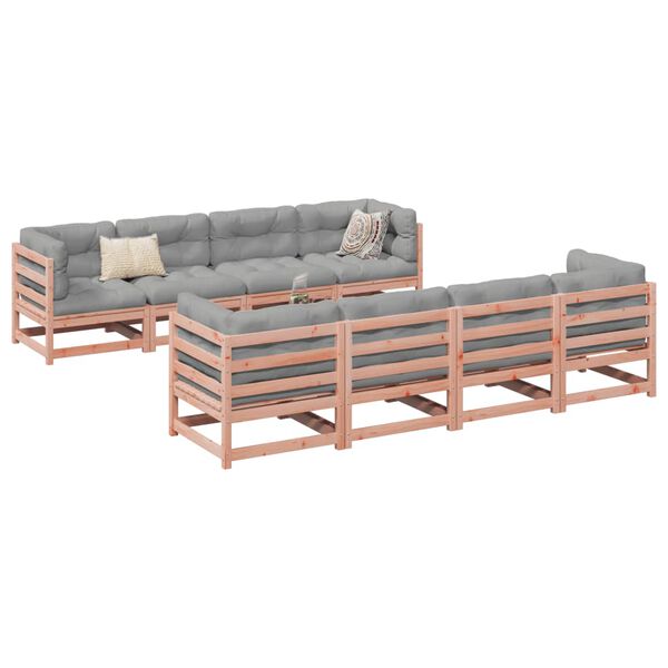 vidaXL Garden Sofa Set Reddish-brown Douglas fir wood Sectional Modular