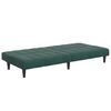 vidaXL Sofa Bed Dark Green Velvet, Wood, Foam, Plastic 2-Seater Foldable