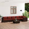 vidaXL Garden Lounge Set Brown and Cinnamon Red