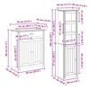 vidaXL Bathroom Furniture Set White Solid pinewood and engineered wood