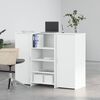 vidaXL Reception Desk White Engineered wood Reception Desk Rectangular