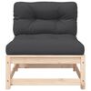 vidaXL Patio Sofa Anthracite, Pine Wood Solid Pine Wood, Oxford Fabric