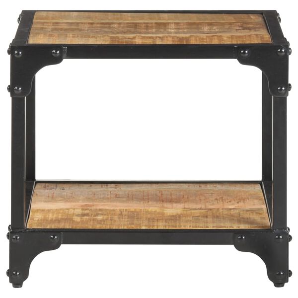 vidaXL Coffee Table Natural mango wood Solid rough mango wood 15.7x15.7 in