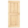 vidaXL Sliding Door with Hardware Set 35.4x82.7" Solid Wood Pine