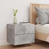 vidaXL Wall-mounted Nightstand Concrete gray Engineered wood Medium